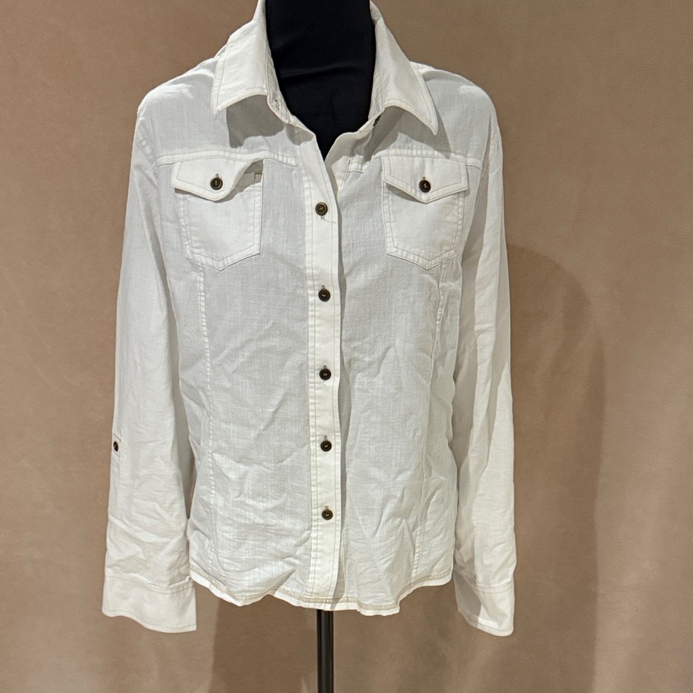 Sonoma White Button Down Shirt for Women